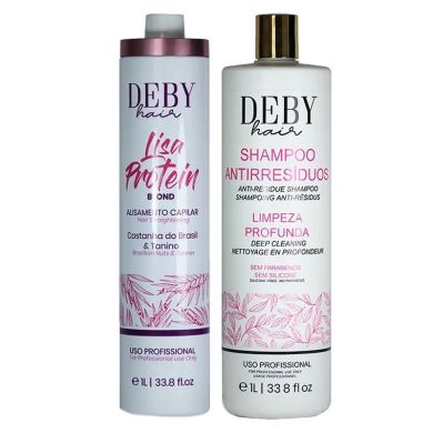 Deby Hair Clarifying Shampoo 1 Liter + Deby Hair Protein Lisa Blond 1Liter