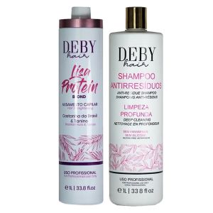 Deby Hair Clarifying Shampoo 1 Liter + Deby Hair Protein Lisa Blond 1Liter